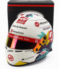 Mini helmet Bell helmet Casco Helmet F1 Kevin Magnussen Team Moneygram Haas N 20 Season 2024 1:2 Bílá