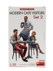 Miniart Accessories Modern Cafe Visitors Figures - Set1 1:35 /
