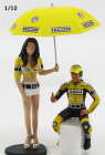 Minichamps Figures Pilota Valentino Rossi E Ombrellina Gp Laguna Seca 2005 1:12 Žlutá Černá