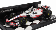 Minichamps Haas F1  Vf-22 Team Haas N 47 Canada Gp 2022 Mick Schumacher 1:43 Bílá Černá Červená