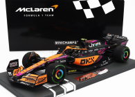 Minichamps Mclaren F1  Mcl36 Team Mclaren N 4 Singapore Gp 2022 Lando Norris 1:18 Oranžová Světle Modrá