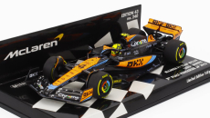 Minichamps Mclaren F1  Mcl60 Team Mclaren N 4 2nd Hungarian Gp 2023 Lando Norris 1:43 Bílá Oranžová Černá