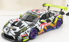 Minichamps Porsche 911 991-2 Gt3-r Team Iron Force N 8 24h Nurburgring 2019 J.e.slooten - L.luhr - A.de Leener - S.jans 1:18 Bílá Černá Žlutá