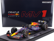 Minichamps Red bull F1  Rb19 Team Oracle Red Bull Racing N 1 World Champion Winner Las Vegas Usa Gp 2023 Max Verstappen 1:12 Fialová Žlutá Červená
