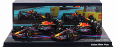 Minichamps Red bull Set 2x F1  Rb19 Team Oracle Red Bull Racing N 1 World Champion Winner Miami Gp 2023 Max Verstappen + N 11 2nd Miami Gp 2023 Sergio Perez 1:43 Matná Modrá Žlutá Červená