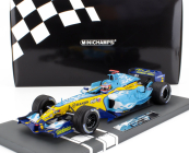 Minichamps Renault F1  R25 Team Renault F1 N 5 World Champion 2nd Belgium Gp 2005 Fernando Alonso 1:18 Světle Modrá Žlutá