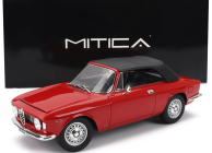 Mitica Alfa romeo Giulia 1600 Gtc Cabriolet Closed 1964 – Interior Black 1:18 Rosso Alfa - Červená