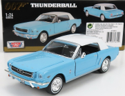 Motor-max Ford usa Mustang Convertible Spider 1967 - 007 James Bond - Thunderball - Operazione Tuono 1:24 Světle Modrá Bílá