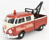 Motor-max Volkswagen T1 Type 2 Double Cabine Pick-up 1961 - Carro Attrezzi - Wrecker Road Service 1:24 Hnědá Béžová