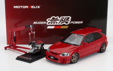 Motorhelix Honda Civic Ek9 Type R Mugen With Engine And Accessories 1999 1:18 Red