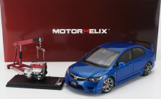 Motorhelix Honda Civic Type-r Fd2 With Engine And Accessories 2007 1:18 Blue