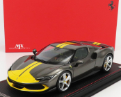 Mr-models Ferrari 296 Gtb Hybrid 830hp V6 Assetto Fiorano 2021 - Con Vetrina - With Showcase 1:18 Šedá Žlutá