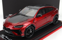 Mr-models Lamborghini Urus Performante 2022 - Con Vetrina - With Showcase 1:18 Rosso Efesto - Red Met Carbon