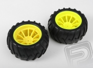 Nalepené gumy - 1/10 Monster, žluté disky (2ks)