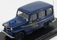 Neo scale models Jeep Willys Station Wagon Michigan State Police 1954 1:43 Blue