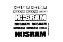 NOSRAM LOGO nálepky, malé