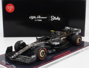 Nzg Alfa romeo F1  C43 Team Stake N 24 Las Vegas Usa Gp 2023 Guanyu Zhou - Con Vetrina - With Showcase 1:18 Černá Hnědá