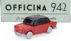 Officina-942 Fiat 600 Berlina Carrozzeria Mantelli 1957 1:76 Červená Černá