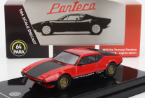 Paragon-models De tomaso Pantera Rhd 1972 - Light Down 1:64 Červená Černá