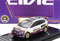 Paragon-models Honda Civic Type R Ep3 Silk Cut Racing 2001 1:64 Bílá Fialová