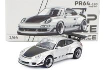 Pop-race-limited Porsche 911 997 Rwb Coupe 2007 1:64 Stříbrná Černá