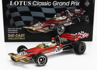 Quartzo Lotus F1  49c Ford Team Lotus N 28 British Gp 1970 Emerson Fittipaldi 1:18 Červená Bílá
