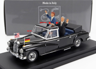 Rio-models Mercedes benz 300d (w189) Cabriolet Open 1963 With Konrad Adenauer And John Fitzgerald Kennedy Figures 1:43 Black