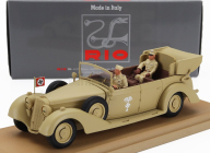 Rio-models Mercedes benz 770k Cabriolet Africa Korps 1941 With Rommel And Driver Figures 1:43 Vojenský Písek
