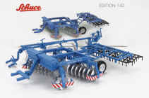 Schuco Accessories Plow Harrow Fortschritt B402 1:32 Fialově Zelená