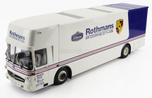 Schuco Mercedes benz O317 Truck Car Transporter Porsche Rothmans 1984 1:18 Bílá Modrá