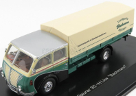Schuco Saurer 3ch Lkw Telonato Transport Bachmann 1954 1:43 Zelená Krémová Stříbrná