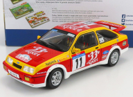 Solido Ford england Sierra Rs Cosworth N 11 Rally Tour De Corse 1987 D.auriol - B.occelli 1:18 Červená Žlutá