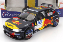 Solido Peugeot 306 Maxi Red Bull N 4 6th Rally Mont Blanc 2021 S.loeb - D.elena 1:18 Modrá Žlutá Červená
