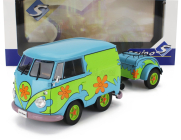 Solido Volkswagen T1 Van Kool Combi Ghosthunters Machine With Trailer 1950 1:18 Modrá Zelená