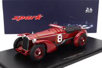 Spark-model Alfa romeo 8c 2300lm 2.3l Supercharged Team Raymond Sommer N 8 Winner 24h Le Mans 1932 R.sommer - L.chinetti - Con Vetrina - With Showcase 1:18 Red