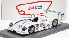 Spark-model Audi R8 3.6l Turbo Team Adt Champion Racing N 3 Winner 24h Le Mans 2005 Tom Kristensen - Jj Leto - Marco Werner 1:43 Bílá Zelená