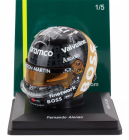 Spark-model Bell helmet Casco Helmet F1 Fernando Alonso Team Aramco Cognizant Aston Martin N 14 British Gp 2024 1:5 Černé Zlato