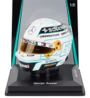 Spark-model Bell helmet Casco Helmet F1 George Russell F1 Team Mercedes Amg N 63 Qatar Gp 2024 1:5 Bílá