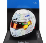 Spark-model Bell helmet F1  Casco Helmet Renault A523 Team Bwt Alpine N 31 British Gp 2023 Esteban Ocon 1:5 Bílá