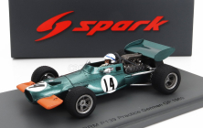 Spark-model BRM F1  139 N 14 Practice German Gp 1969 J.surtees 1:43 Zelená Oranžová