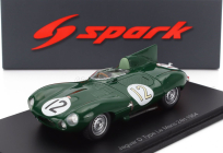 Spark-model Jaguar D-type 3.4l S6 Spider Team Jaguar Cars Ltd N 12 24h Le Mans 1954 Stirling Moss - Peter Walker 1:43 Zelená