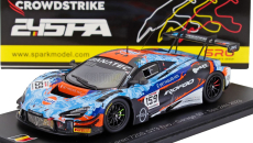 Spark-model Mclaren 720s Gt3 Evo Team Garage59 N 159 24h Spa 2023 M.kirchhofer - B.goethe - N.kjaergaard 1:43 Světle Modrá Oranžová