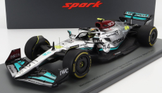 Spark-model Mercedes gp F1 W13e Team Mercedes-amg Petronas F1 N 44 Belgium Gp 2022 Lewis Hamilton - Con Vetrina - With Showcase 1:18 Stříbrná Zelená