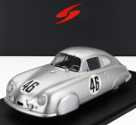 Spark-model Porsche 356 Sl Coupe Team Porsche K.g. N 46 Winner Class 24h Le Mans 1951 Auguste Veuillet - Edmond Mouche 1:18 Silver