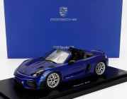 Spark-model Porsche 718 (982) Spider Rs 2024 - Con Vetrina - With Showcase 1:18 Blue