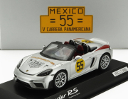 Spark-model Porsche 718 (982) Spider Rs N 55 Rally Panamericana Livery 2024 1:43 Silver