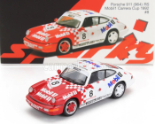 Spark-model Porsche 911 964 Rs Mobil1 N 8 Porsche Carrera Cup 1992 1:64 Červená Bílá