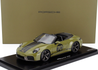 Spark-model Porsche 911 992 Cabriolet Open Spirit 70 2025 1:18 Olivová Neo Zelená Černá