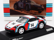 Spark-model Porsche 911 992 Dakar Coupe N 14 Martini Racing Livery 2023 1:43 Bílá Červená Modrá
