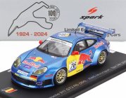 Spark-model Porsche 911 996 Gt3 R Team Rws Motorsport N 76 24h Spa 2002 Luca Riccitelli - Dieter Quester - Philipp Peter - Toto Wolff 1:43 Modrá Žlutá Červená